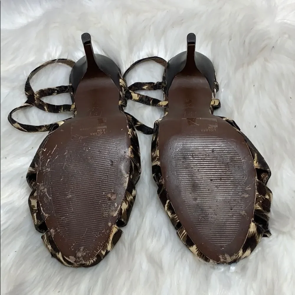 Steve Madden Luxe Clara Cheetah Peep Toe Shoes 8.5‎